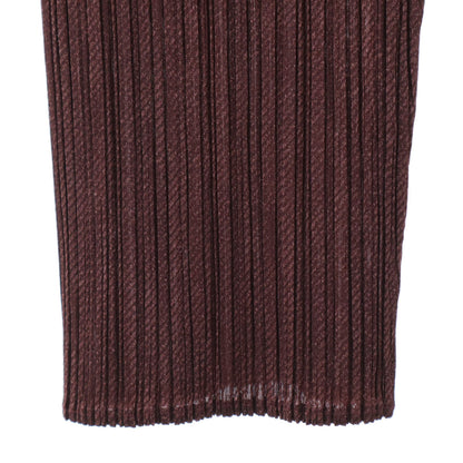 PLEATS PLEASE 90s Pleated Leggings Burgundy Size 2