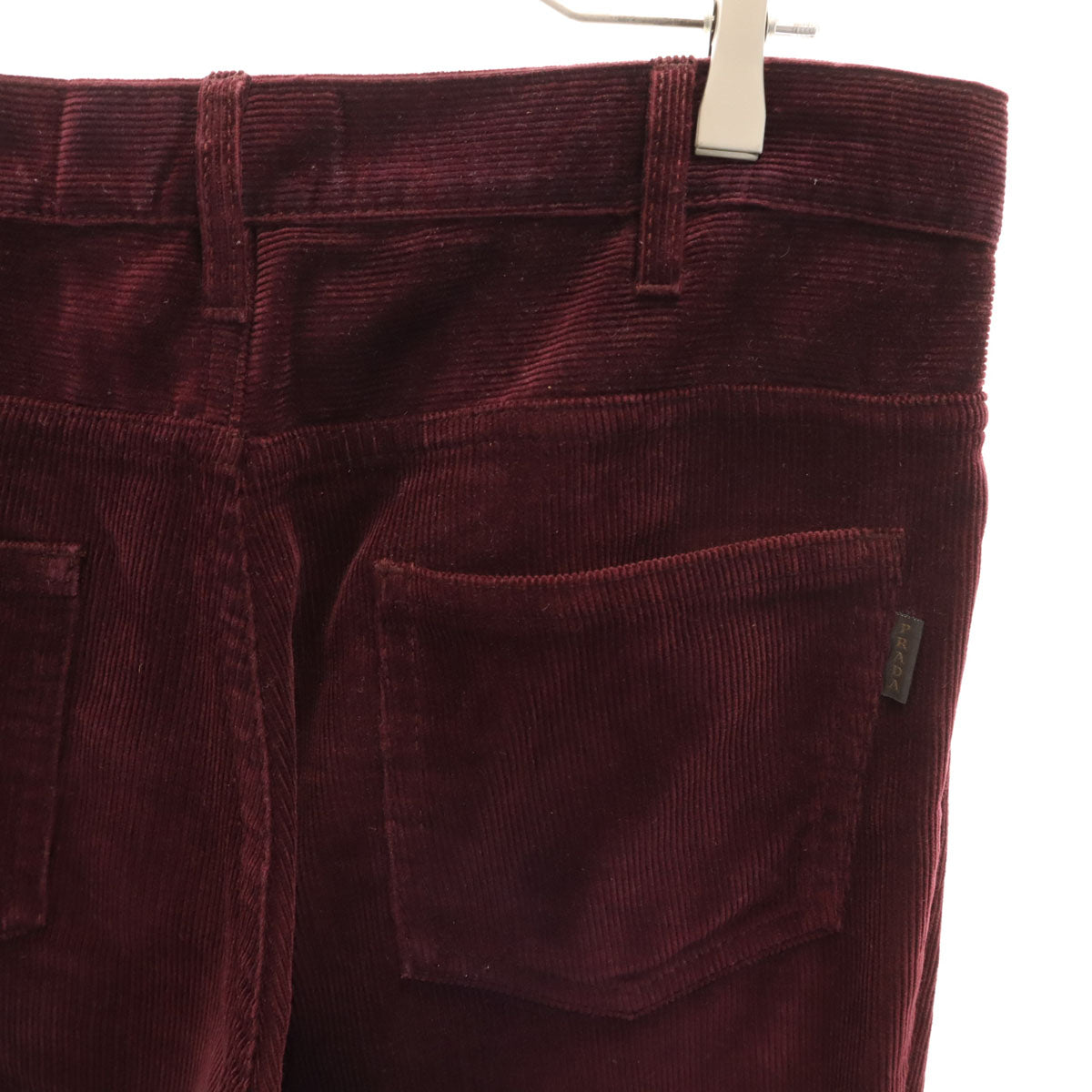 PRADA 2017 Italian Corduroy Pants Bordeaux Size 46