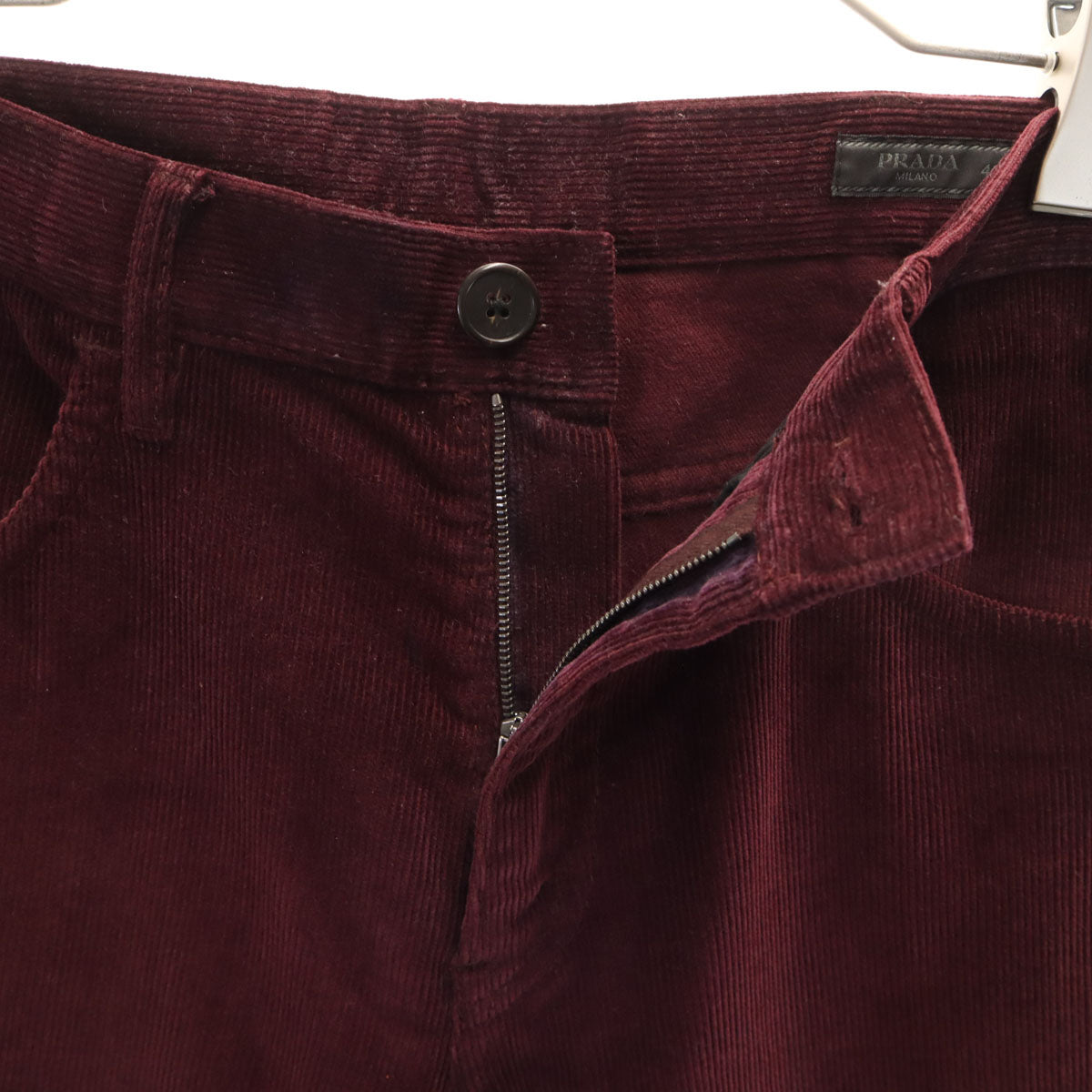 PRADA 2017 Italian Corduroy Pants Bordeaux Size 46