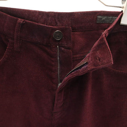 PRADA 2017 Italian Corduroy Pants Bordeaux Size 46