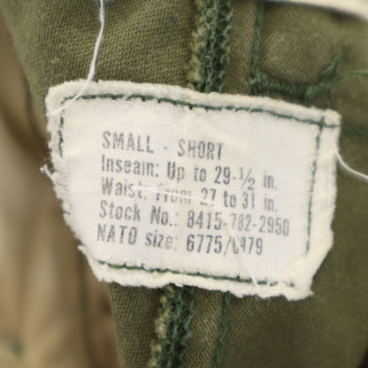 US ARMY 70s Vintage M-65 Field Pants Khaki Green Size S