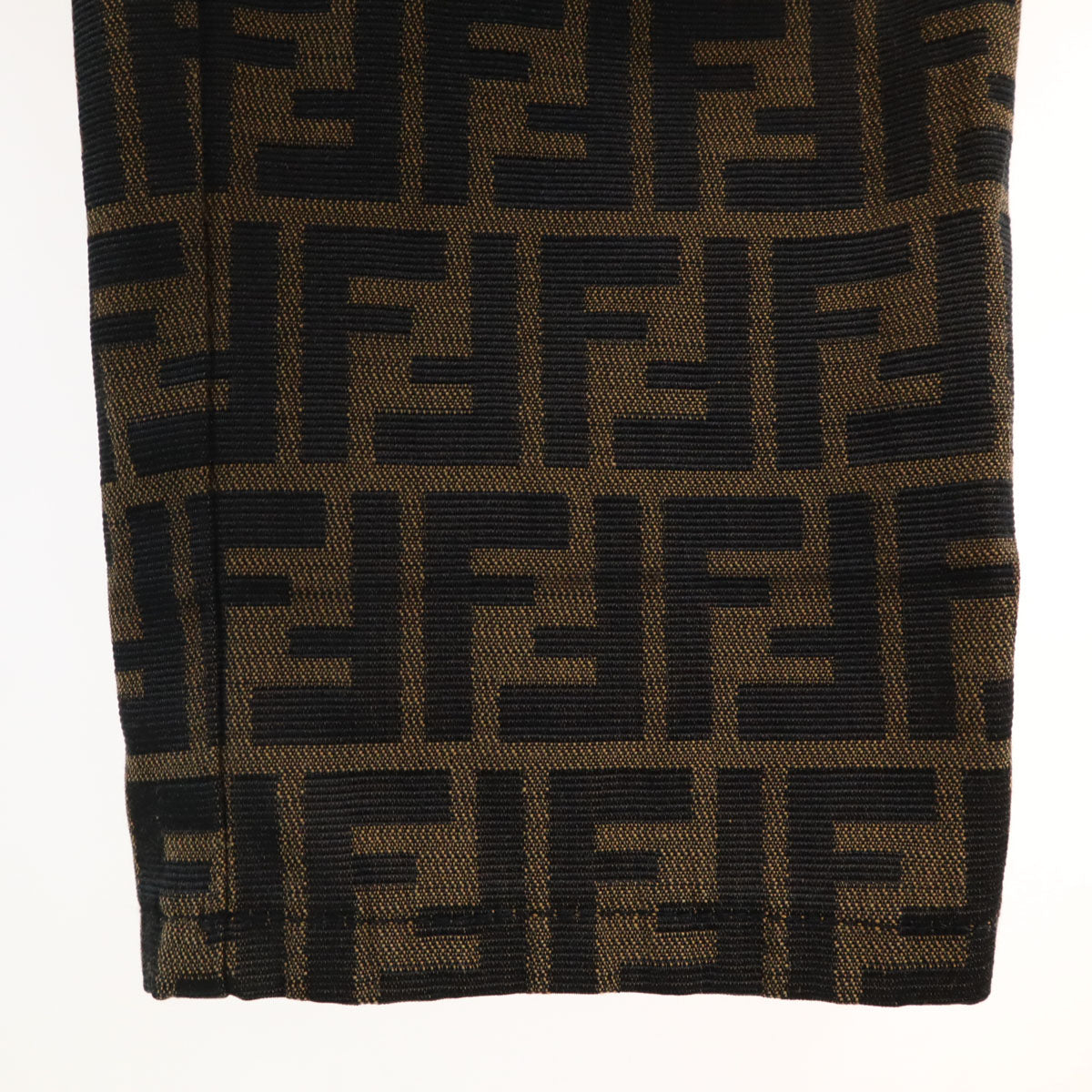 FENDI jeans Italian Zucca Pattern Pants Brown Size X0