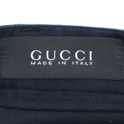 GUCCI Italian Linen Blend Riding Pants Black Size 44