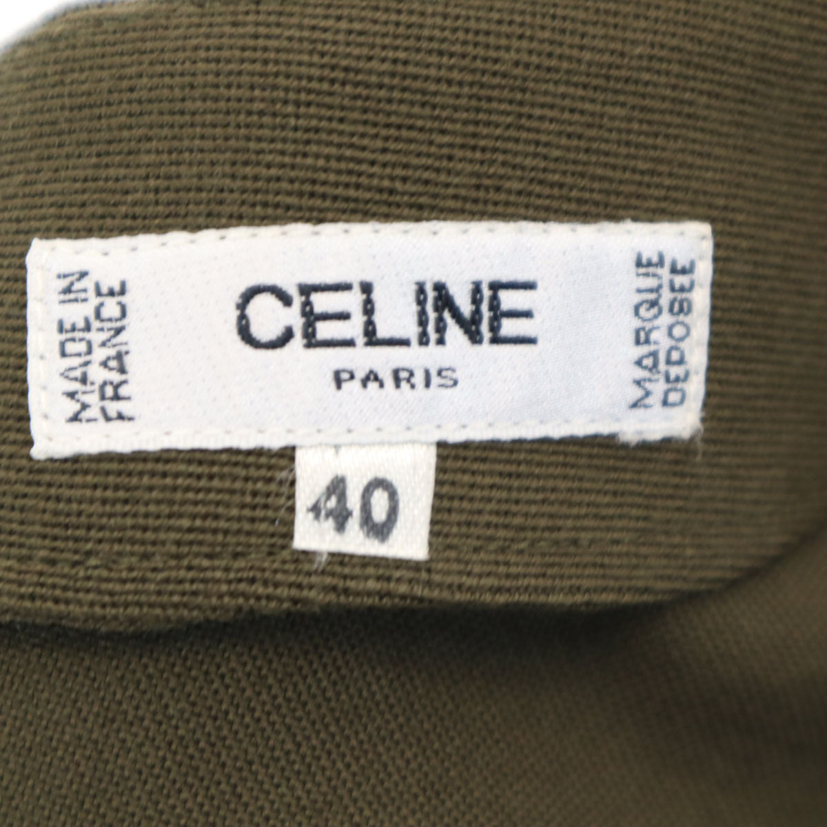 CELINE 90s Vintage JCC High Waist Pants Olive Size 40