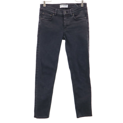 BALENCIAGA Italian Skinny Black Denim Jeans Size 34