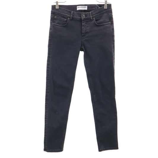 BALENCIAGA Italian Skinny Black Denim Jeans Size 34