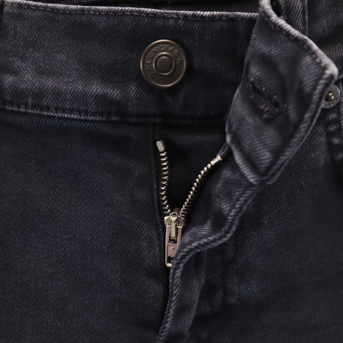 BALENCIAGA Italian Skinny Black Denim Jeans Size 34
