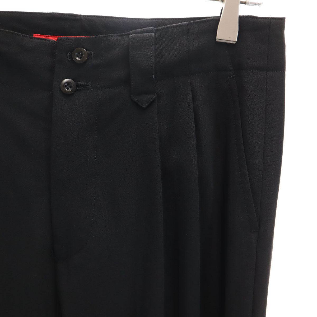 Y'sRedLabel High-Waist Tucked Pants Black Size JP 3