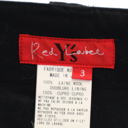 Y'sRedLabel High-Waist Tucked Pants Black Size JP 3