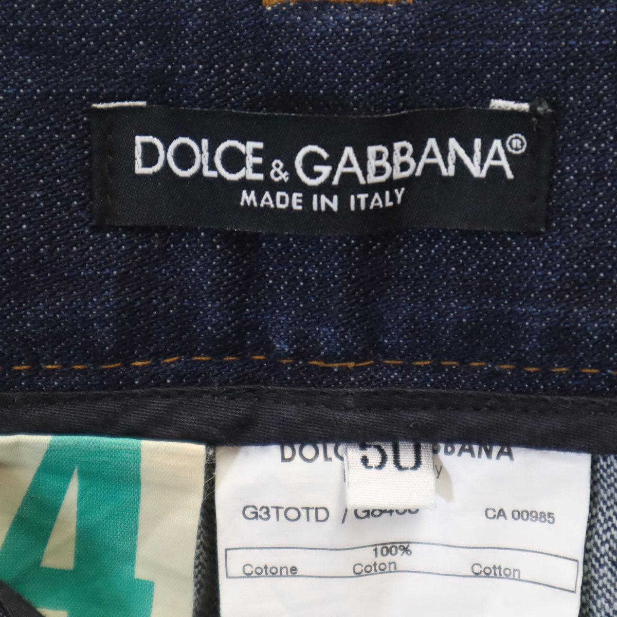 DOLCE&GABBANA 14 Classic Straight Indigo Jeans Size XL