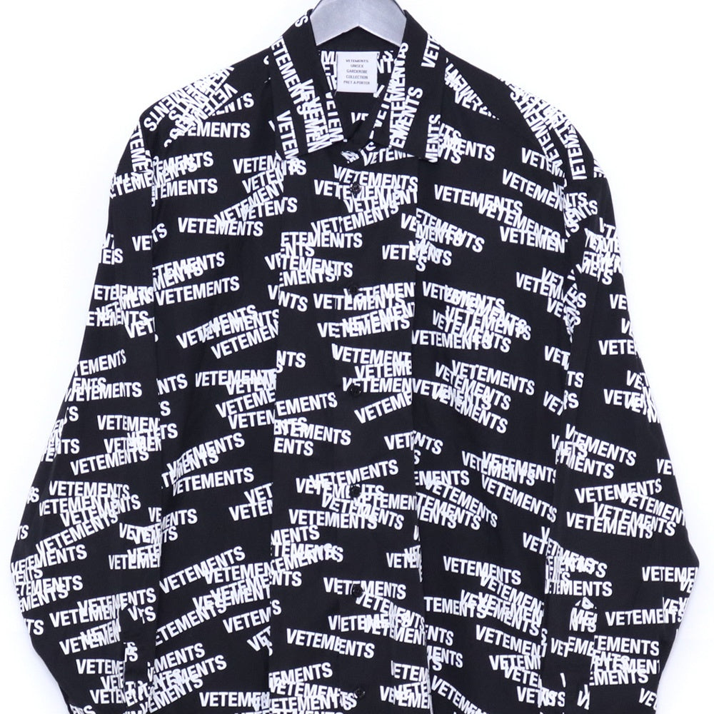 Vetements 22SS STAMPED LOGO Long Sleeve Shirt Size S