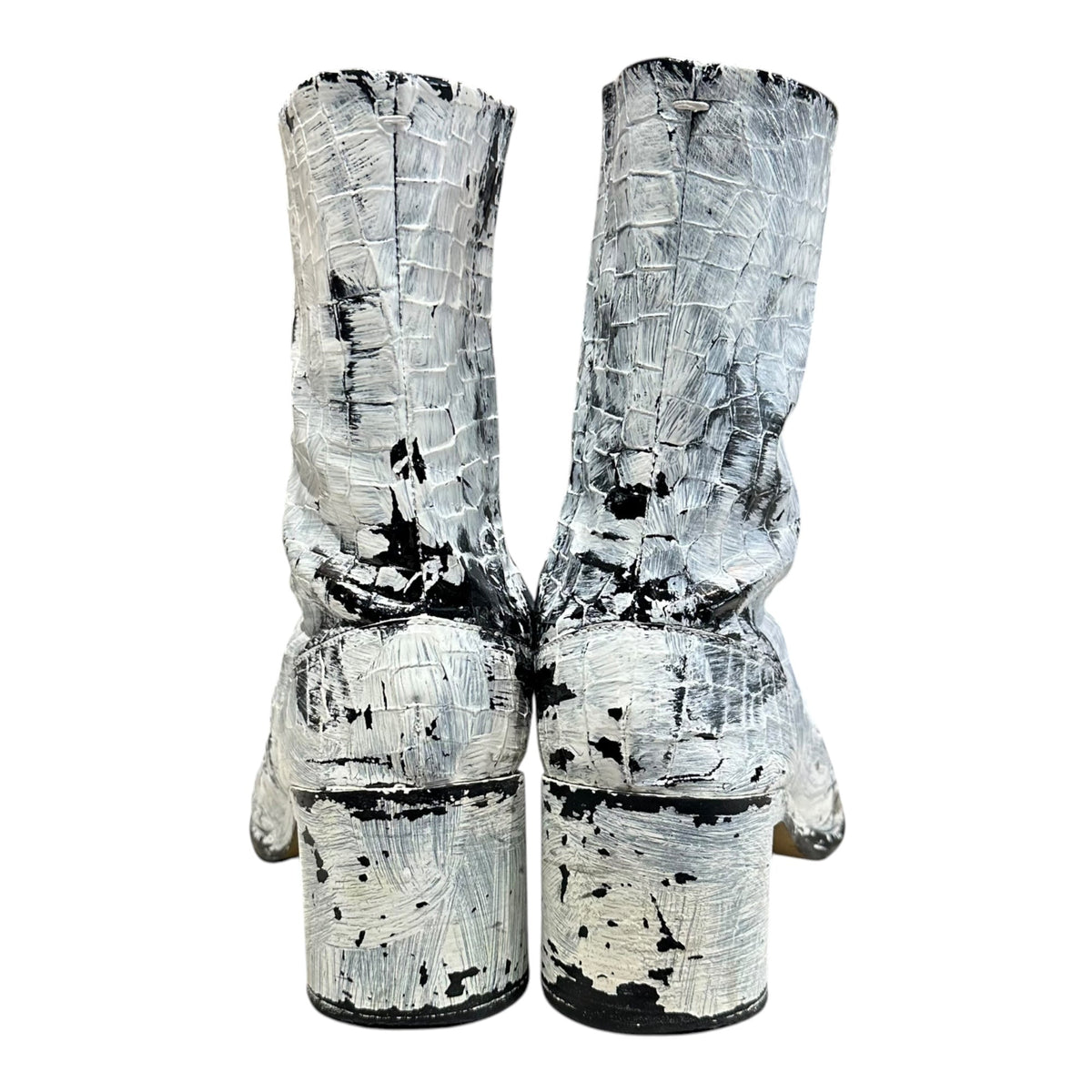 MAISON MARGIELA 21AW Tabi Croc Leather Boots Size EU 43