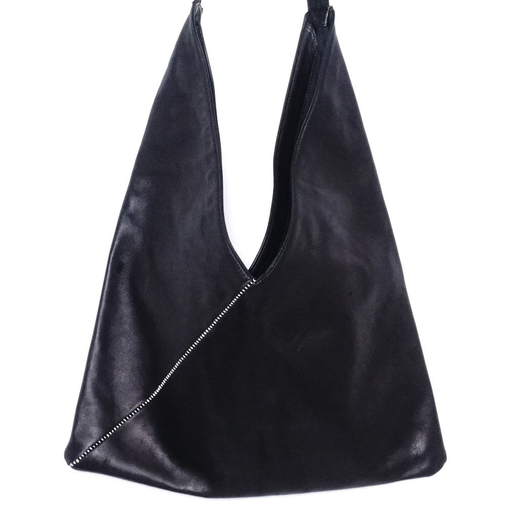 RIPVANWINKLE Leather Triangle Shoulder Bag Black Size F