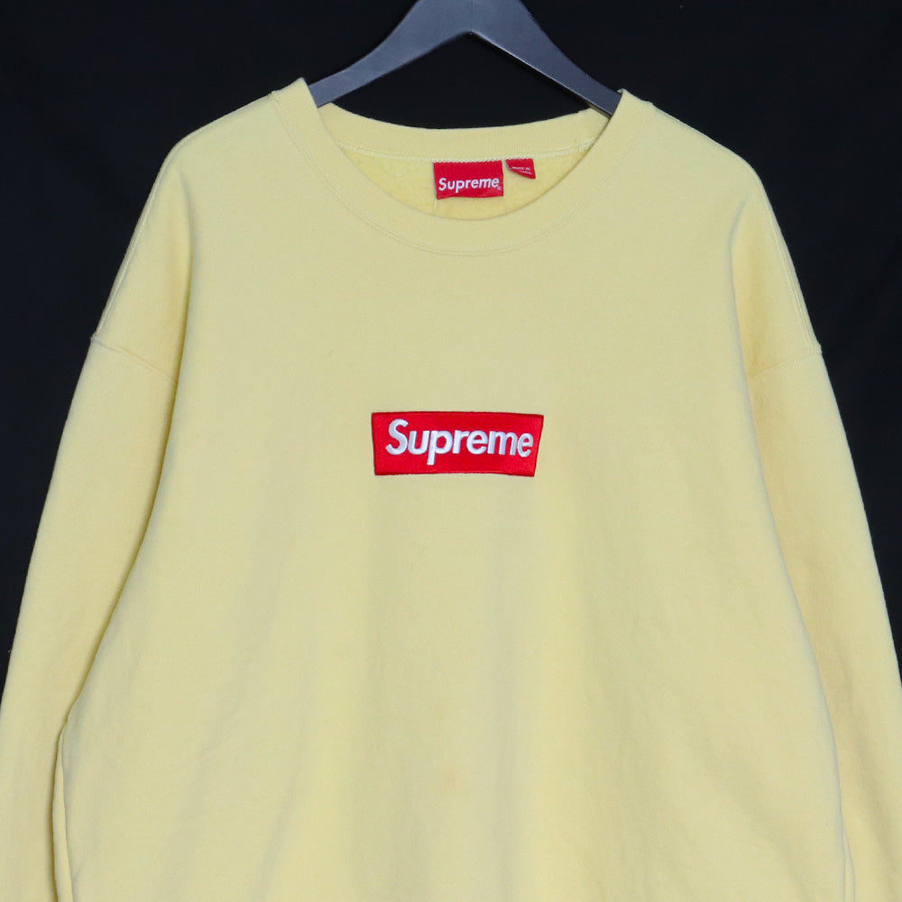 SUPREME 22AW Box Logo Crewneck Yellow Size XL