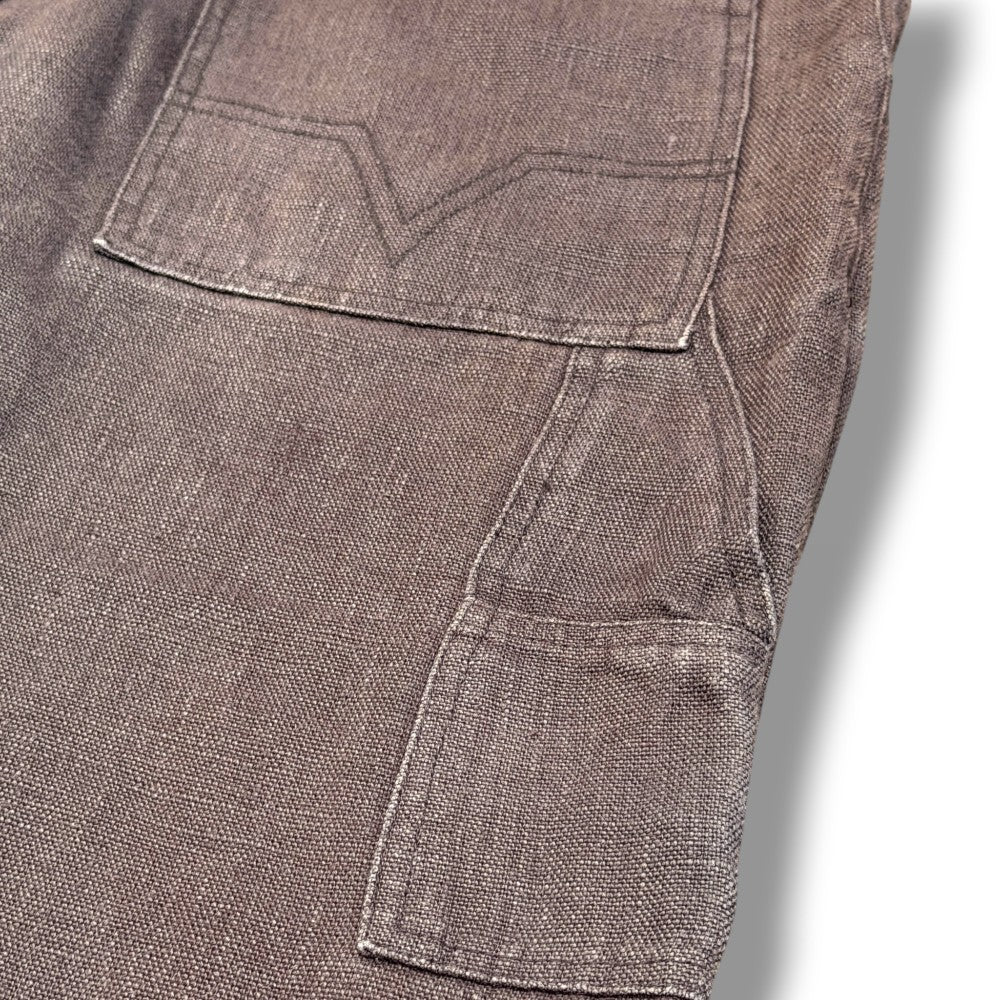 NO MAINTENANCE Baggy Carpenter Linen Pants Brown Size 32