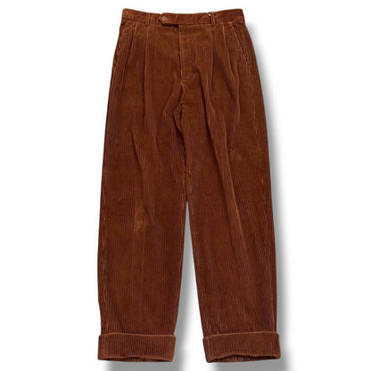 GUCCI 21SS Corduroy Wide Tapered Pants Brown Size 48