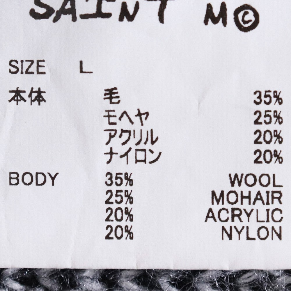 SAINT MICHAEL x DENIM TEARS Mohair Cardigan Black Size L