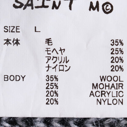 SAINT MICHAEL x DENIM TEARS Mohair Cardigan Black Size L
