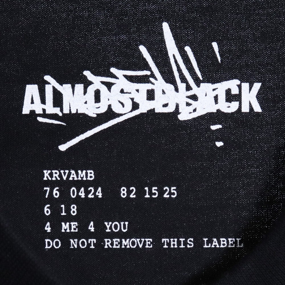 ALMOSTBLACK x KREVA Crew Neck T-Shirt Black Size 1