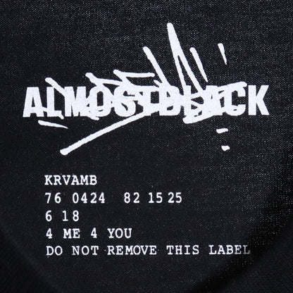 ALMOSTBLACK x KREVA Crew Neck T-Shirt Black Size 1