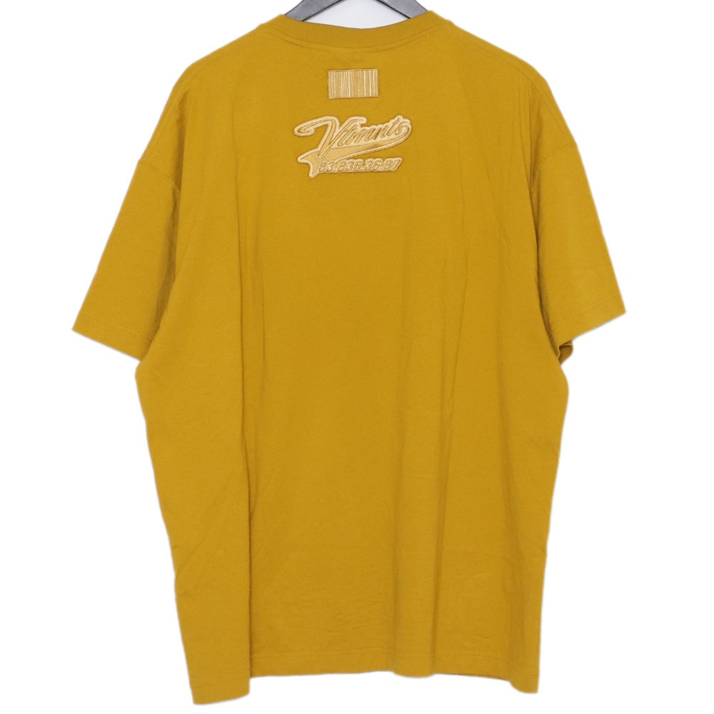VTMNTS COLLEGE TSHIRT T College Logo T-Shirt Yellow Size XL
