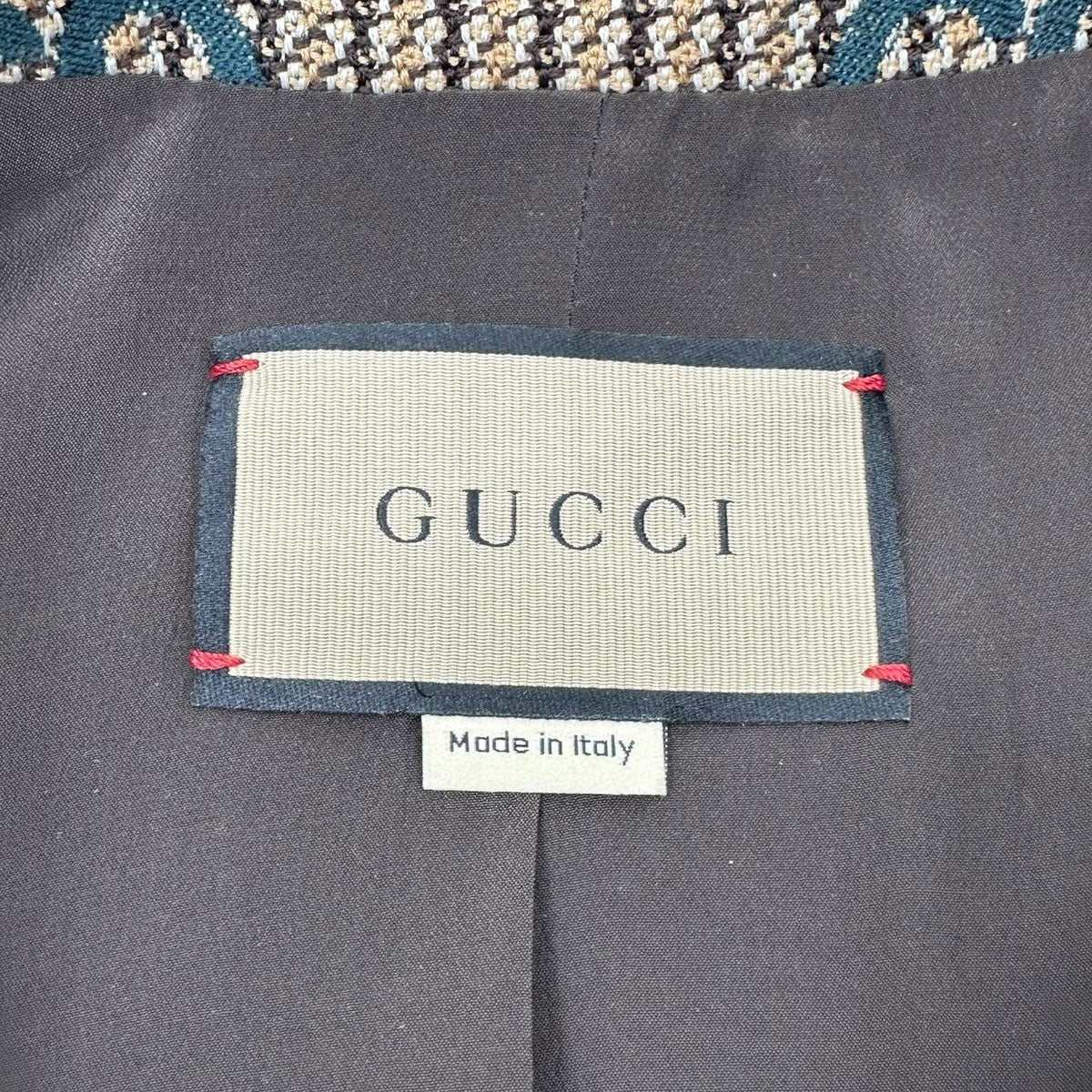 GUCCI Cruise 24/25 GG Logo Wool Bomber Jacket Size 36