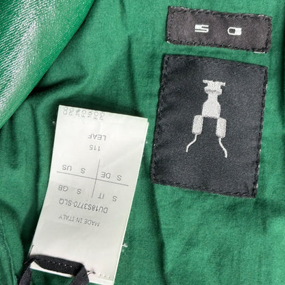 Rick Owens DRKSHDW 18SS Coated Zip Denim Jacket Green Size S