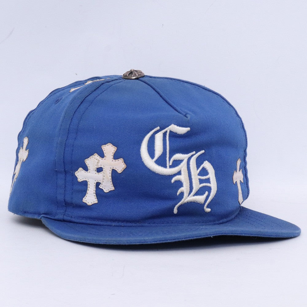 CHROME HEARTS CH Cross Patch Baseball Cap Blue Size F