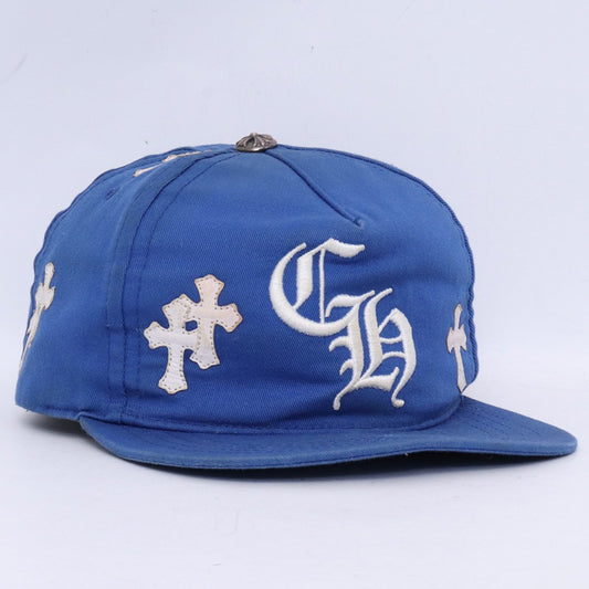 CHROME HEARTS CH Cross Patch Baseball Cap Blue Size F