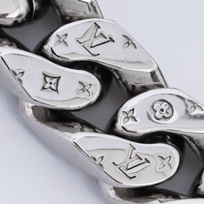 LOUIS VUITTON LV Chain Links Metal Necklace Silver Size F