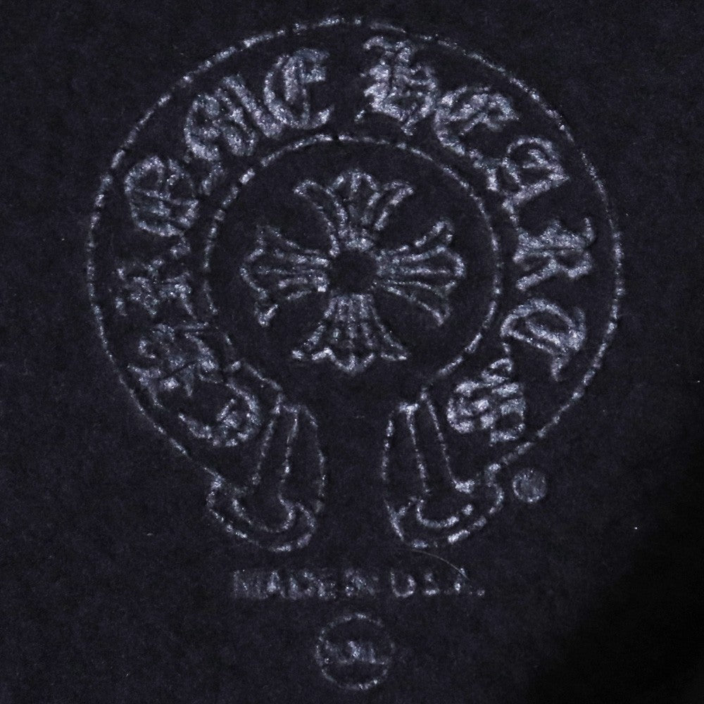 CHROME HEARTS Horseshoe Floral Cross Hoodie Black Size XXL