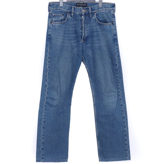 BALENCIAGA 17AW Button-Fly Denim Jeans Blue Size 31