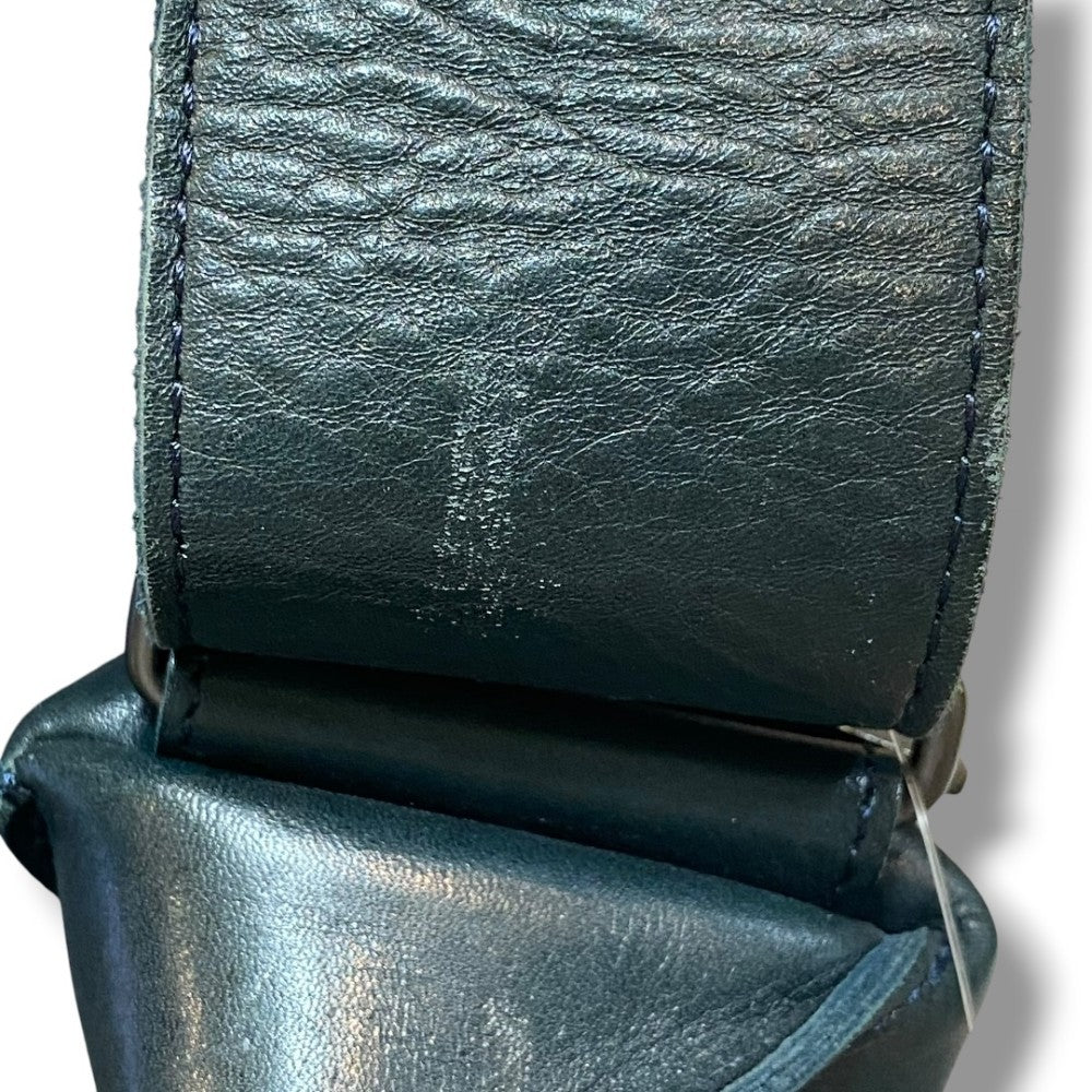 JURGEN LEHL Leather Shoulder Bag Dark Green Size F