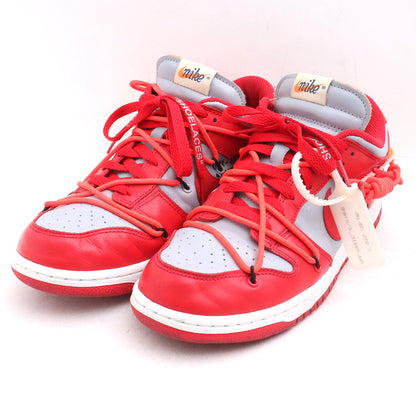 NIKE x OFF-WHITE 19AW Dunk Low LTHR Sneakers Red Size 26.5cm