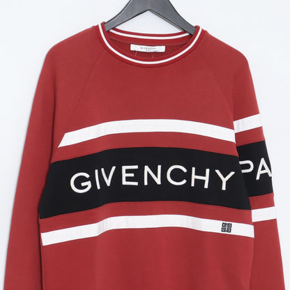 GIVENCHY 19SS 4G Emblem Embroidered Sweatshirt Red Size XS
