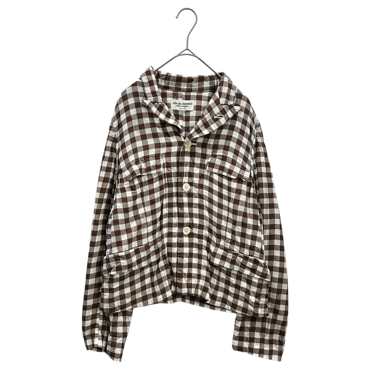 robe de chambre CDG 99SS Gingham Shirt Jacket Size FREE