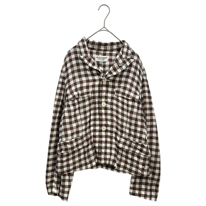 robe de chambre CDG 99SS Gingham Shirt Jacket Size FREE