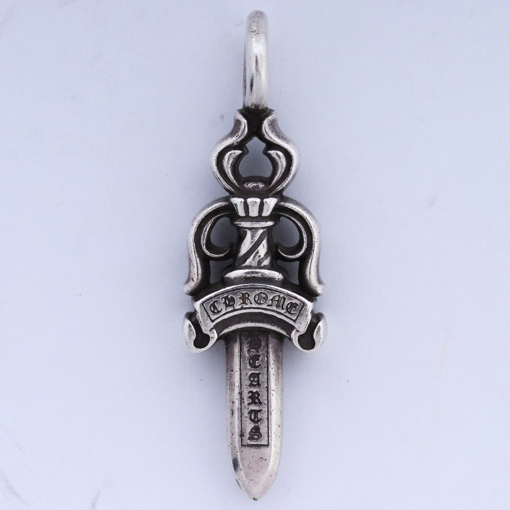 CHROME HEARTS Double Dagger Pendant Silver Size F