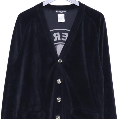MASTERMIND JAPAN Circle Logo Velour Cardigan Black Size S