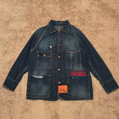 Vintage Kapital Outwear - KAPITAL Vintage Denim Jacket Indigo Size S - Authentic Archive