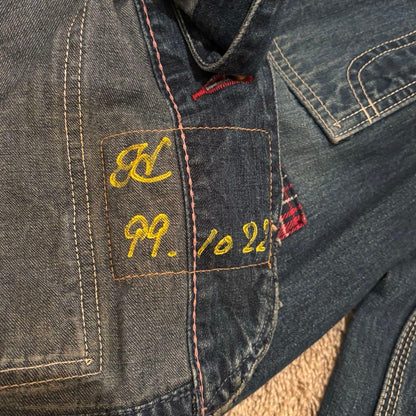 Vintage Kapital Outwear - KAPITAL Vintage Denim Jacket Indigo Size S - Authentic Archive