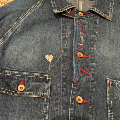 Vintage Kapital Outwear - KAPITAL Vintage Denim Jacket Indigo Size S - Authentic Archive