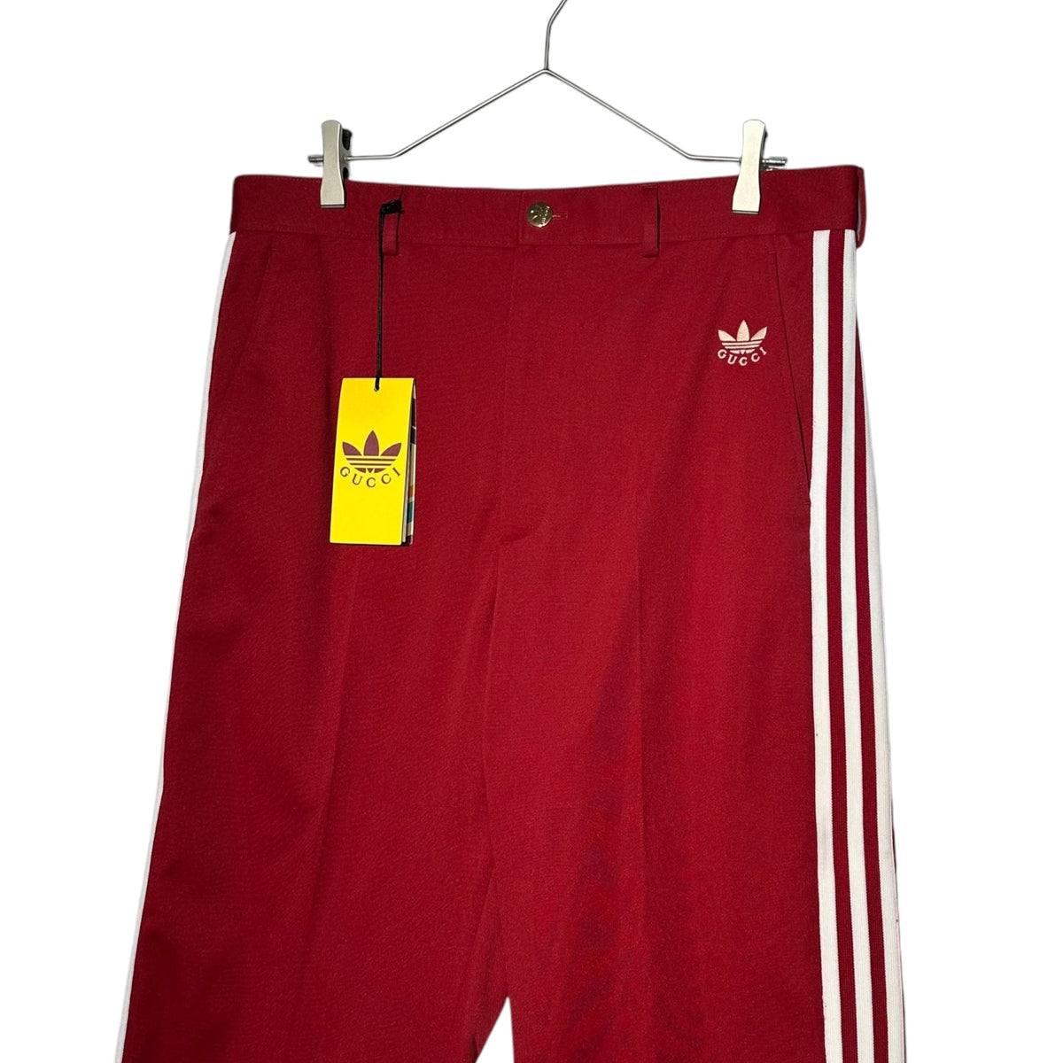 GUCCI x adidas Trefoil Jacquard Slacks Red Size 50