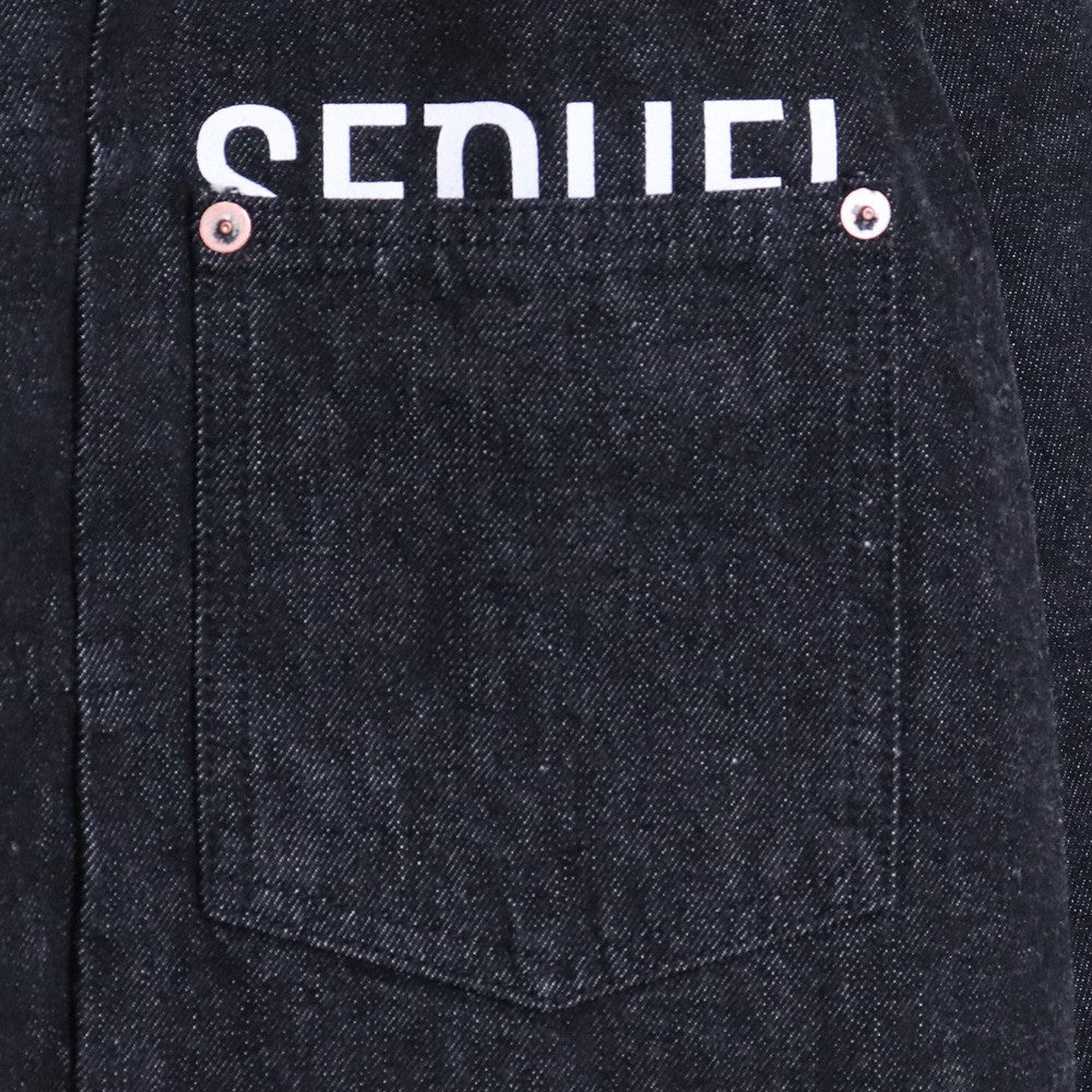 SEQUEL × FRAGMENT 26SS One Washed Denim Jacket Black Size M