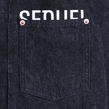 SEQUEL × FRAGMENT 26SS One Washed Denim Jacket Black Size M