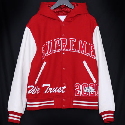 SUPREME 20AW King Hooded Varsity Jacket Red Size M