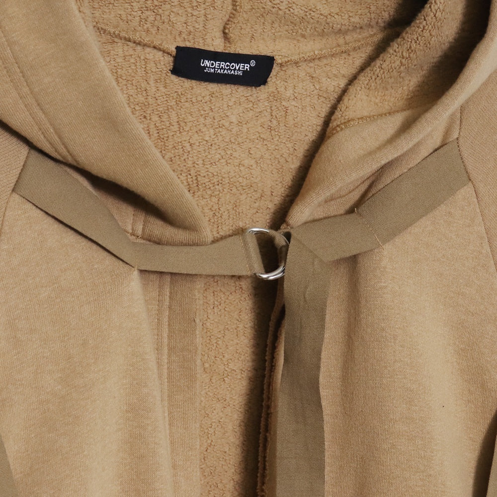 UNDERCOVER 19SS Big Tape D.Hermits Hoodie Beige Size 2