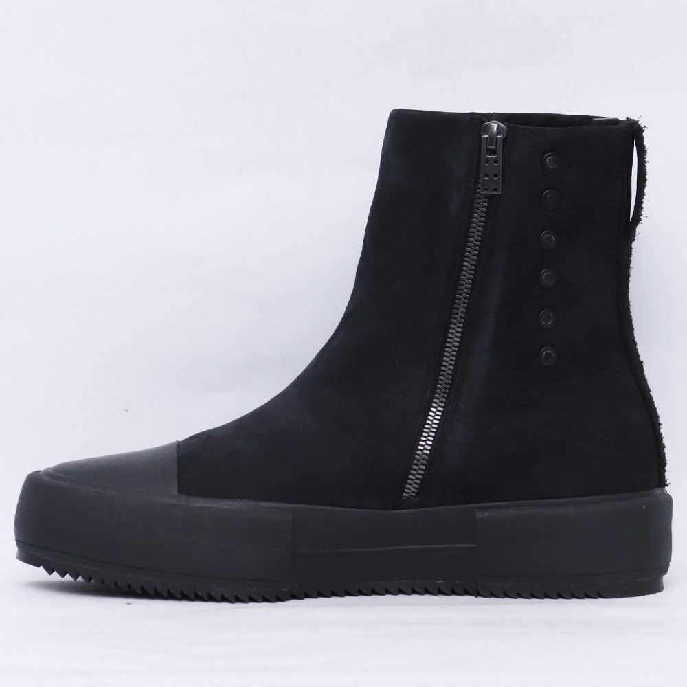 DEVOA 25AW Cow Nubuck Leather Sneakers Black Size EU 42