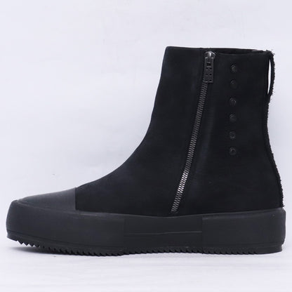 DEVOA 25AW Cow Nubuck Leather Sneakers Black Size EU 42