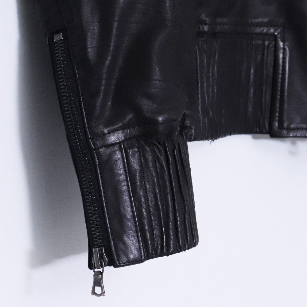 ISAMUKATAYAMA BACKLASH Oil Calf Leather Jacket Black Size 2